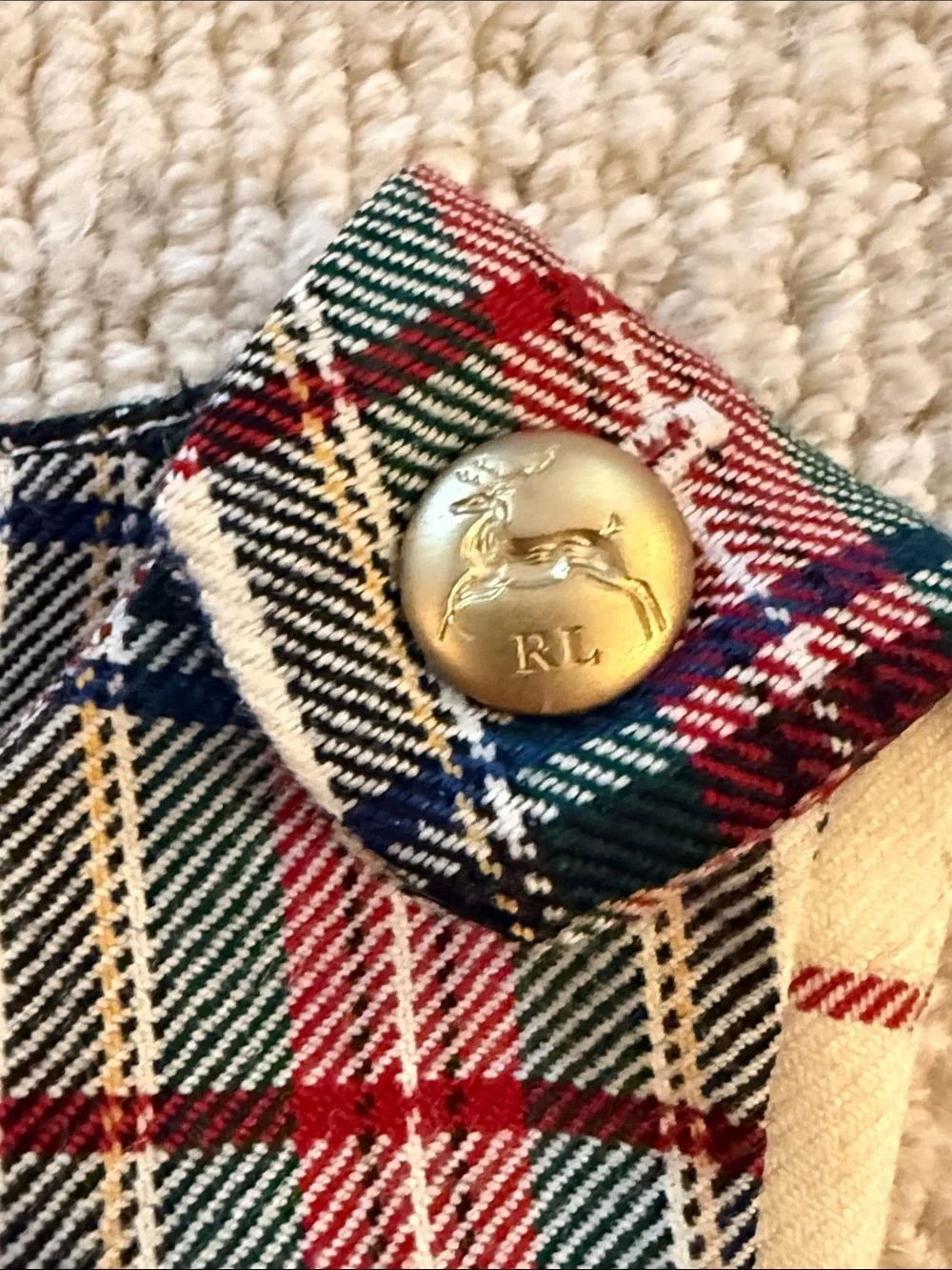 Ralph Lauren tartan wool coveralls